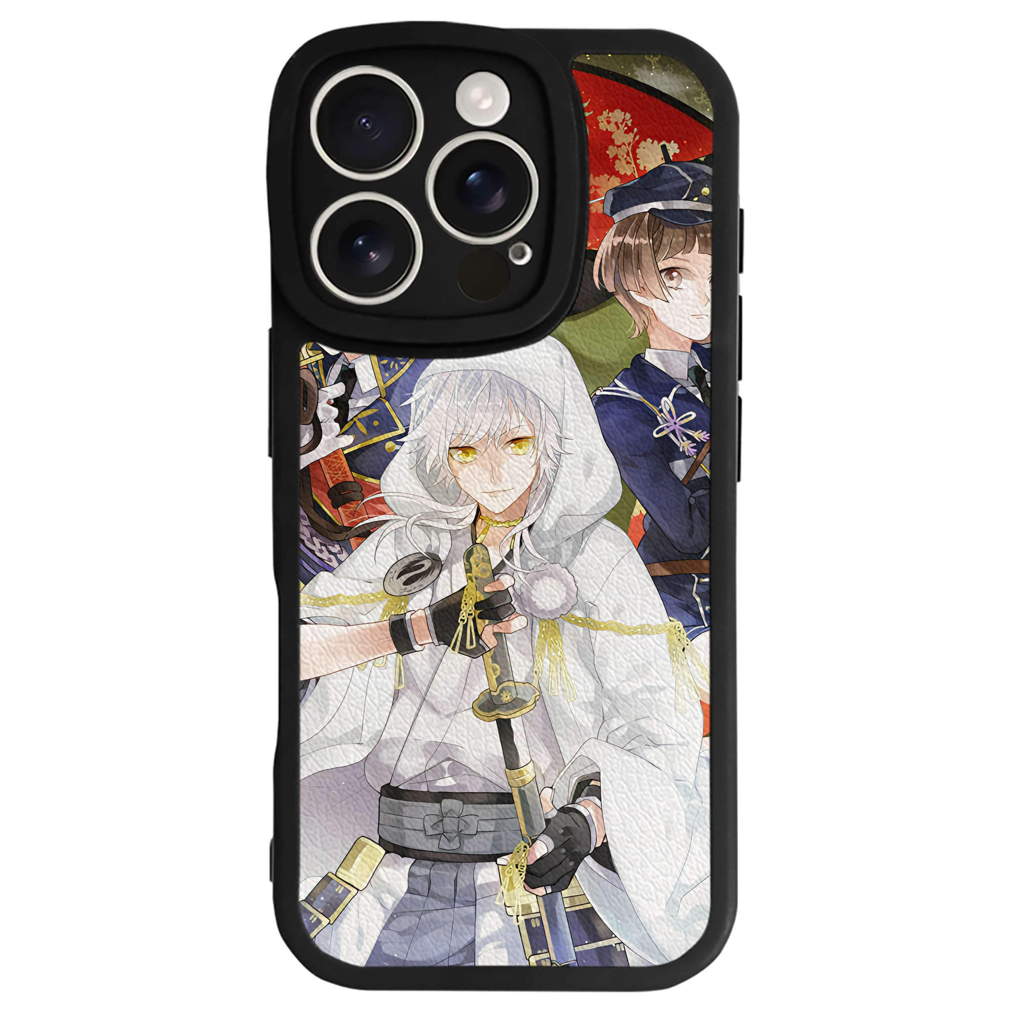 （画像用） 刀剣乱舞 Touken Ranbu 【iPhone 16シリーズ対応】シリコンスマホケース（レザー調） 材質：シリコン